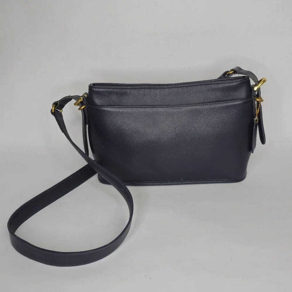 Coach VINTAGE 1998 Equesterian Slim navy Crossbody Shoulder Bag - Picture 3 of 16